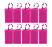 PATIKIL Luggage Tags, 10 Pcs Flexible PVC Travel Bag Name ID Identifier Label Tags Travel Essentials for Suitcases Bags Baggage Handbags, Rose Red