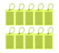 PATIKIL Luggage Tags, 10 Pcs Flexible PVC Travel Bag Name ID Identifier Label Tags Travel Essentials for Suitcases Bags Baggage Handbags, Light Green