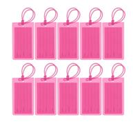 PATIKIL Luggage Tags, 10 Pcs Flexible PVC Travel Bag Name ID Identifier Label Tags Travel Essentials for Suitcases Bags Baggage Handbags, Pink