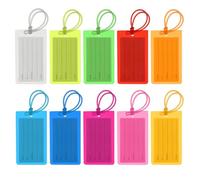 PATIKIL Luggage Tags, Flexible PVC Travel Bag Name ID Identifier Label Tags Travel Essentials for Suitcases Bags Baggage Handbags, Ten Colors