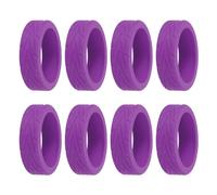 PATIKIL Luggage Wheel Covers, 8Pcs Purple Silicone Suitcase Wheel Covers, Treaded, Modern, Ambidextrous, Bypass