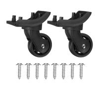 PATIKIL Luggage Wheels Replacement, 1 Pair Suitcase Wheels Caster Repair for Left & Right Swivel Wheel, Black (3.3x3.7x3.3x3.7/1.3x1.5x1.3x1.5 inch)