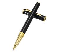 PATIKIL Luxury Metal Rollerball Pen, 0.5mm Black Ink Metal Ballpoint Luxury Grade Craftsmanship Gift for Men Women Office Signature Writing, Black HH-607