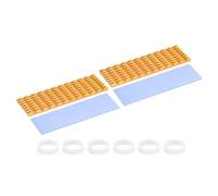 PATIKIL M.2 2280 Nvme SSD Heatsink 70x22x3mm, 2 Set Radiator Cooler Aluminum Heat Sink Cooling Fin with Thermal Pad/Tape/Rubber Ring for Laptop Electronics CPU Led, Gold