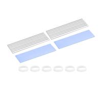 PATIKIL M.2 2280 Nvme SSD Heatsink 70x22x3mm, 2 Set Radiator Cooler Aluminum Heat Sink Cooling Fin with Thermal Pads/Tape/Rubber Ring for Laptop Electronics CPU Led, Silver