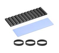 PATIKIL M.2 2280 Nvme SSD Heatsink 70x22x3mm, Radiator Cooler Aluminum Heat Sink Cooling Fin with Thermal Pad/Tape/Rubber Ring for Laptop Electronics CPU Led, Black