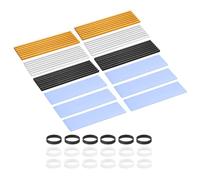 PATIKIL M.2 2280 Nvme SSD Heatsink 70x22x3mm, Radiator Cooler Aluminum Heat Sink Cooling Fin with Thermal Pad/Tape/Rubber Ring for Laptop Electronics CPU Led, Black/Gold/Silver