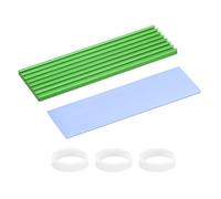 PATIKIL M.2 2280 Nvme SSD Heatsink 70x22x3mm, Radiator Cooler Aluminum Heat Sink Cooling Fin with Thermal Pad/Tape/Rubber Ring for Laptop Electronics CPU Led, Green