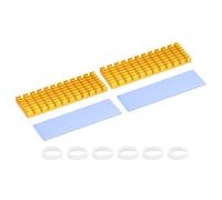 PATIKIL M.2 2280 Nvme SSD Heatsink 70x22x6mm, 2 Set Radiator Cooler Aluminum Heat Sink Cooling Fin with Thermal Pad/Tape/Rubber Ring for Laptop Electronics CPU Led, Gold