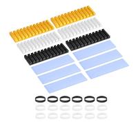 PATIKIL M.2 2280 Nvme SSD Heatsink 70x22x6mm, Radiator Cooler Aluminum Heat Sink Cooling Fin with Thermal Pad/Tape/Rubber Ring for Laptop Electronics CPU Led, Black/Gold/Silver