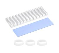 PATIKIL M.2 2280 Nvme SSD Heatsink 70x22x6mm, Radiator Cooler Aluminum Heat Sink Cooling Fin with Thermal Pad/Tape/Rubber Ring for Laptop Electronics CPU Led, Silver