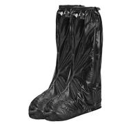PATIKIL M Waterproof Rain Boot Shoe Cover, 1 Pair PVC Reusable Non-Slip Overshoes Rain Galoshes Snow Boots Protector with Zipper for Rainy Outdoor, Black