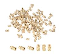 PATIKIL M1.7x4x2.5 mm Brass Threaded Insert, 50 Pcs Metric Knurled Nuts Heat Set Insert for Plastic 3D Printing Components