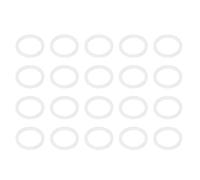 PATIKIL M10.8 PTFE Flat Washer, 60 Pcs 10.8mm ID 14mm OD 0.8mm Thick O-Ring Sealing Gasket Spacer for Fasten Screws Flanges Faucet Pipe Valves, White
