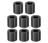PATIKIL M10 Aluminum Spacer, 8 Pcs Metal Spacers Aluminum 10.5mm ID x 20mm OD x 20mm L Aluminum Spacer Screw Standoff Round for 2/5in or M10 Screw Bolt,Black