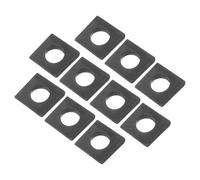 PATIKIL M10 Beveled Square Washers, 10 Pcs Thickness 2 to 5.2mm Wedge Washers in Plain Carbon Steel for Shim Leveling Fastener Hardware, Black