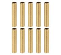 PATIKIL M10 Fine Thread Brass Lamp Pipe Nipple, 10 Pcs 55mm/ 2.2" Length Hollow Tube Adapter Coupler Connector Pipe Fitting Hardware DIY Repair Part for Lamp Lights