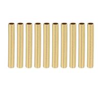 PATIKIL M10 Fine Thread Brass Lamp Pipe Nipple, 10 Pcs 70mm/ 2.8" Length Hollow Tube Adapter Coupler Connector Pipe Fitting Hardware DIY Repair Part for Lamp Lights