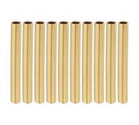 PATIKIL M10 Fine Thread Brass Lamp Pipe Nipple, 10 Pcs 85mm/ 3.3" Length Hollow Tube Adapter Coupler Connector Pipe Fitting Hardware DIY Repair Part for Lamp Lights