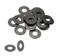 PATIKIL M10 Flat Washers 3/8"ID x 1"OD, 20 Pcs 304 Stainless Steel Metal Metric Washers Black Electroplated Flat Gasket Spacer for Screws and Bolts, Black