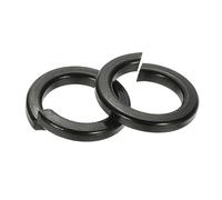 PATIKIL M10 Lock Washers, 25pcs Split Lock Washers 304 Stainless Steel Lock Washer Black Zinc Plating for Screws Bolts Nuts, 10mm x 15mm x 2.5mm