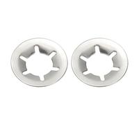 PATIKIL M10 Star Internal Tooth Lock Washers, 100 Pcs Push on Retaining Clips 304 Stainless Steel Quick Speed Locking Washers for Fastening, Silver