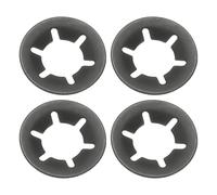 PATIKIL M10 Star Internal Tooth Lock Washers, 150 Pcs Push on Retaining Clips Manganese Steel Quick Speed Locking Washers for Fastening, Black