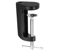 PATIKIL M10 Thread Hole Desk Table Mount Clamp, Universal Adjustable C Shape Desk Clamp for Microphone Arm Desk Lamps Stand, Black
