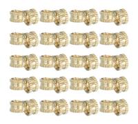 PATIKIL M10 Threaded Inserts, 12 Pcs Female Metric Brass Knurled Nuts Heat Set Insert for Plastic 3D Printing Components (M10x15x12mm)