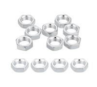 PATIKIL M10x1.25x5mm Steel Hex Nuts, 12Pcs Metric Fine Thread Carbon Steel Zinc Plated Finished Hardware Screw Nuts Fasteners for Machinery Manufacturing, Industrial Use, 14mm Width