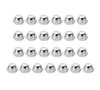 PATIKIL M10x1.5 Acorn Hex Bolt Covers, 25 Pcs Dome Head Carbon Steel Hexagon Decorative Cap Nuts for Home Repair, Industrial Equipment Fasteners, Silver Tone