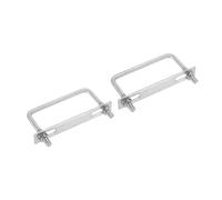 PATIKIL M10x120x90mm Square U-Bolts Kit, 2Set 304 Stainless Steel Square U Shaped Bolts Replacement Parts with Frame Plates and Nuts for Ski Board Sailboat Trailer