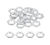 PATIKIL M10x1x2mm Steel Hex Nuts, 25Pcs Metric Fine Thread Carbon Steel Zinc Plated Finished Hardware Screw Nuts Fasteners for Machinery Manufacturing, Industrial Use, 14mm Width