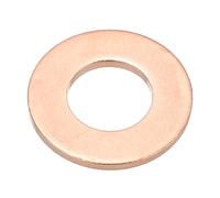 PATIKIL M10x20x1.5mm Flat Copper Washers, 12 PCS Copper Automotive Drain Plug Gaskets Flat Ring Oil Crush Washer Spacers for Faucets Garden Bolts Screws Hose, Purple