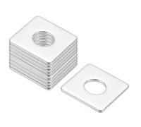PATIKIL M10x25x2mm Square Washers, 24pcs | Square Plate Washers Square Strut Washer Bearing Plate 304 Stainless Steel Flat Pad Spacer Hardware Fastener Nut Bolt Gasket