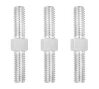 PATIKIL M10x60mm Double End Threaded Stud Screw, 3pcs 304 Stainless Steel Hex Bolt Left and Right Hand Threaded Rod Bar Adapter for Furniture Hardware, House Maintenance