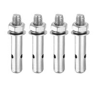 PATIKIL M10x70mm Expansion Bolts, 4 Pcs Stainless Steel External Hex Expansion Screw Bolt Sleeve Anchors Fastener for Concrete Wall Brick