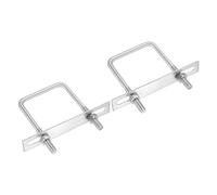 PATIKIL M10x75x120mm Square U-Bolts Kit, 2Set 304 Stainless Steel Square U Shaped Bolts Replacement Parts with Frame Plates and Nuts for Ski Board Sailboat Trailer