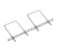 PATIKIL M10x80x150mm Square U-Bolts Kit, 2Set 304 Stainless Steel Square U Shaped Bolts Replacement Parts with Frame Plates and Nuts for Ski Board Sailboat Trailer
