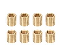 PATIKIL M10xM8x10mm Thread Reducing Nuts Insert, 8 Pcs Male to Female Fine Thread Adapter Repair Insert Pipe Fitting Screw Sleeve Reducer for Pendant Light