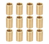 PATIKIL M10xM8x15mm Thread Reducing Nuts Insert, 12 Pcs Male to Female Fine Thread Adapter Repair Insert Pipe Fitting Screw Sleeve Reducer for Pendant Light