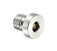 PATIKIL M12*1.5 Internal Hex Head Pipe Fitting Plug, Male Thread 45# Steel Socket Plug with Sealing Ring for Terminate Pipe Ends