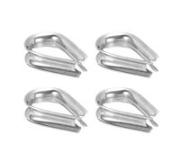 PATIKIL M12 316 Stainless Steel Thimble for 1/2" Dia Wire Rope Cable, 4 Pack 12mm Thimbles Rigging for Lifting Hanging Securing
