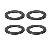 PATIKIL M12 Aluminum Spacer, 4Pcs Metal Spacers Aluminum 12.2mm ID x 18mm OD x 1.5mm L Aluminum Spacer Screw Standoff Round for 1/2in or M12 Screw Bolt, Black