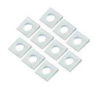 PATIKIL M12 Beveled Square Washers, 10 Pcs Thickness 2 to 6.7mm Heavy Duty Galvanized Wedge Washers in Plain Carbon Steel for Shim Leveling Fastener Hardware, White