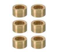 PATIKIL M12 Brass Spacers, 6 Pcs Metal Spacer Brass 12mm ID x 18mm OD x 10mm L Brass Spacers Screw Standoff for 1/2 Inch or M12 Screw