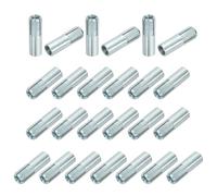 PATIKIL M12 Drop-in Anchors, 25 Pcs Zinc Plated Carbon Steel Solid Knurled Concrete Anchors Internal Forced Expansion Screw Bolts for Solid Concrete Drywall, Silver