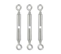 PATIKIL M12 Eye & Eye Turnbuckle, 3 Pcs 304 Stainless Steel Wire Rope Tension Adjustable Cable Railing Tensioner for Tightening Up Metal Cable Wire Shade Sail Hardware