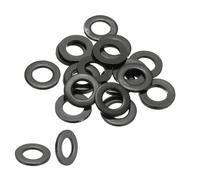 PATIKIL M12 Flat Washers 1/2"ID x 3/4"OD, 20 Pcs 304 Stainless Steel Metal Metric Washers Black Electroplated Flat Gasket Spacer for Screws and Bolts, Black