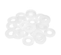 PATIKIL M12 Nylon Flat Washer, 24 Pcs 12mm ID 30mm OD 3mm Thick Plastic Sealing Gasket Spacer for Fasten Screws Flanges Faucet Pipe Valves, White